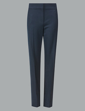 Wool Blend Trousers with Silk Image 2 of 5
