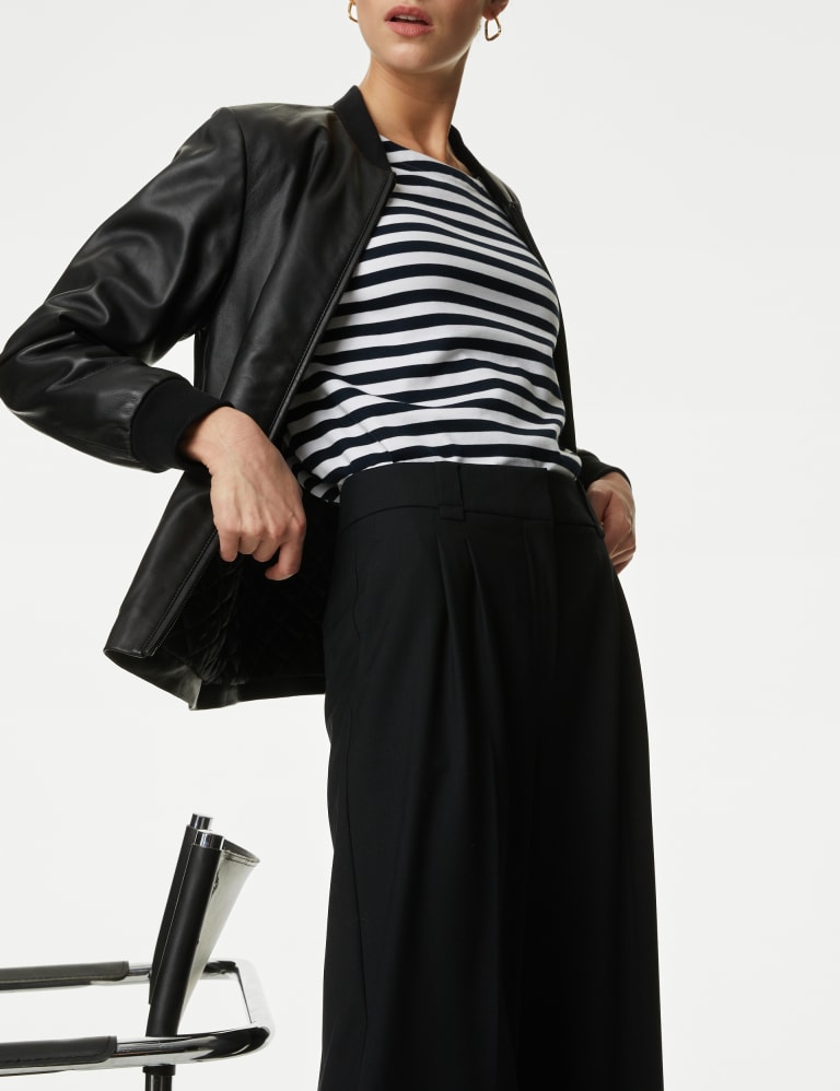 Silk outlet cropped trousers