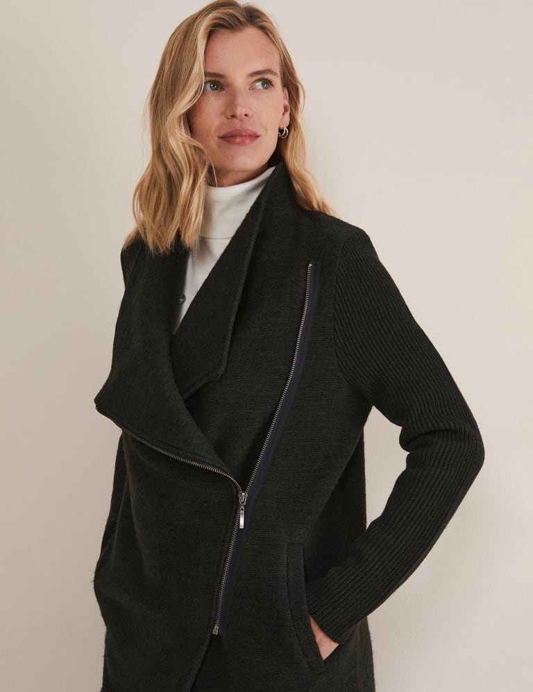 Wool Blend Wrap Coat 3 of 5