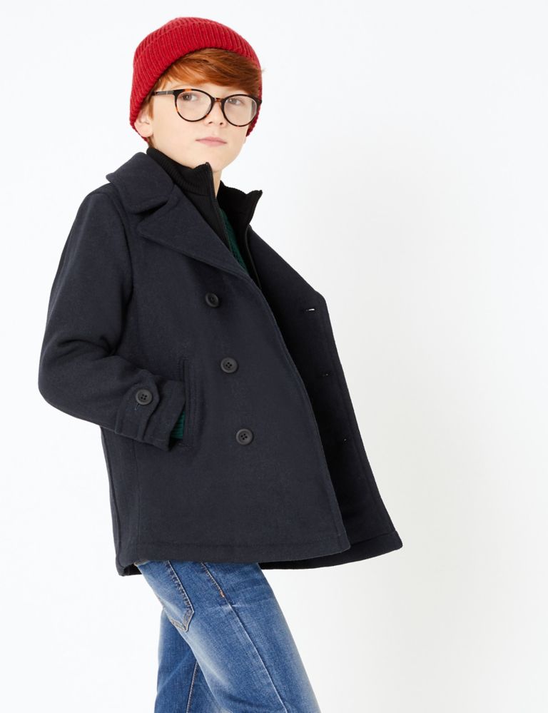 Wool Double Breasted Coat (3-16 Years) 1 of 7
