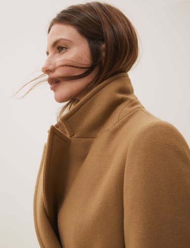 Wool Longline Wrap Coat with Cashmere 1 of 7