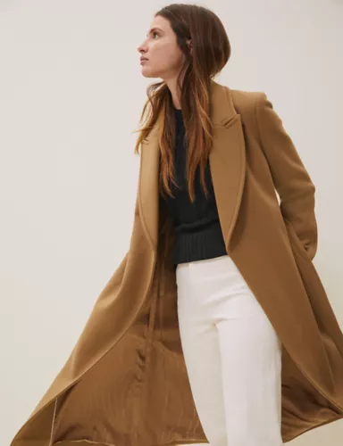 Wool Longline Wrap Coat with Cashmere 3 of 7