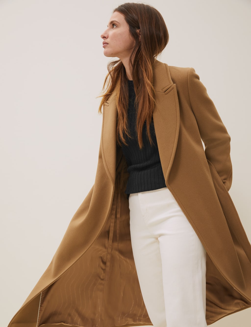 Wool Longline Wrap Coat with Cashmere 2 of 7
