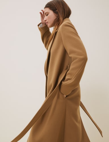Wool Longline Wrap Coat with Cashmere 6 of 7