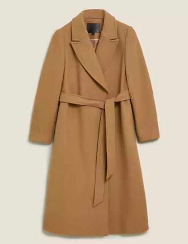 Wool Longline Wrap Coat with Cashmere 2 of 7