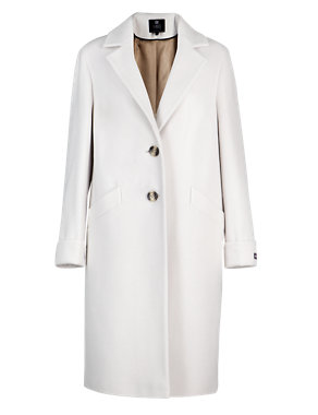 Wool Rich 2 Button Duster Coat with Cashmere Image 2 of 5