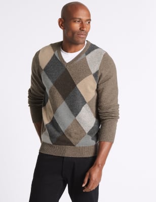 Marks and spencer 2025 mens jumpers v neck