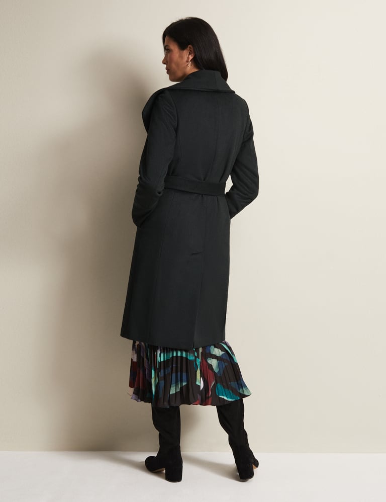 Belted wool blend coat halogen hotsell