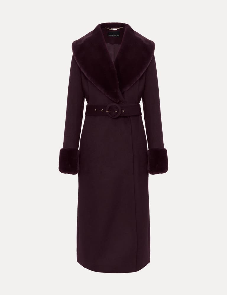 Wool Rich Belted Shawl Collar Coat Phase Eight M S