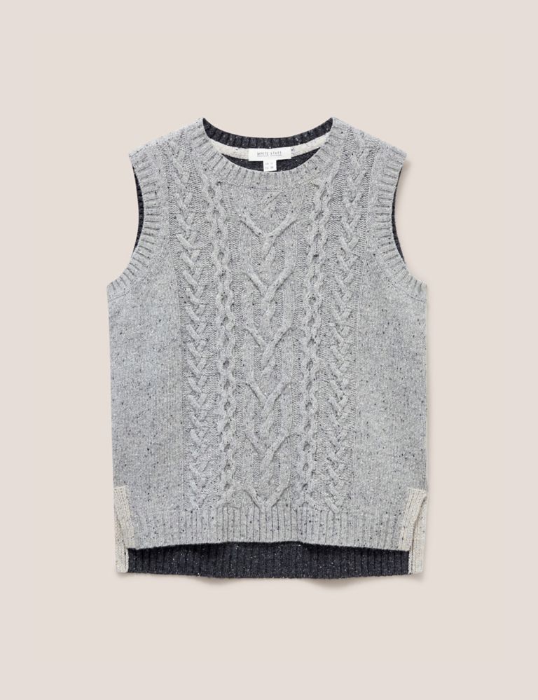 Wool Rich Cable Knit Knitted Vest | White Stuff | M&S