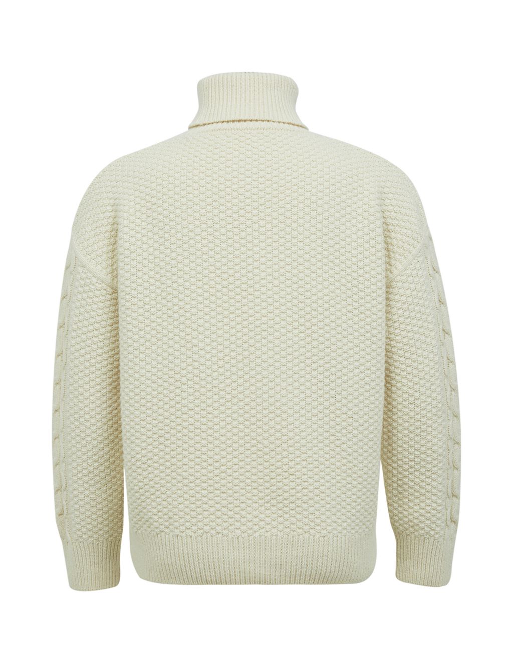 Wool Rich Cable Knit Roll Neck Jumper 7 of 7