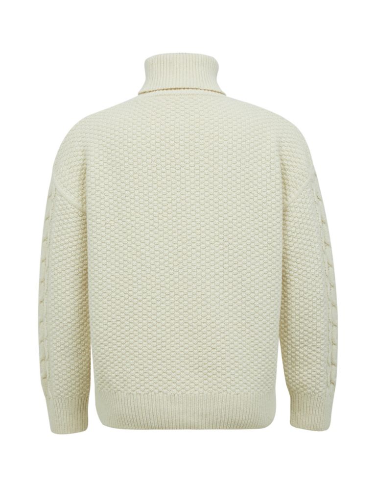 Wool Rich Cable Knit Roll Neck Jumper 5 of 7