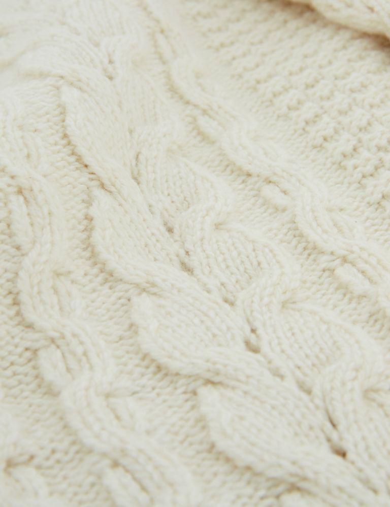 Wool Rich Cable Knit Roll Neck Jumper 6 of 7