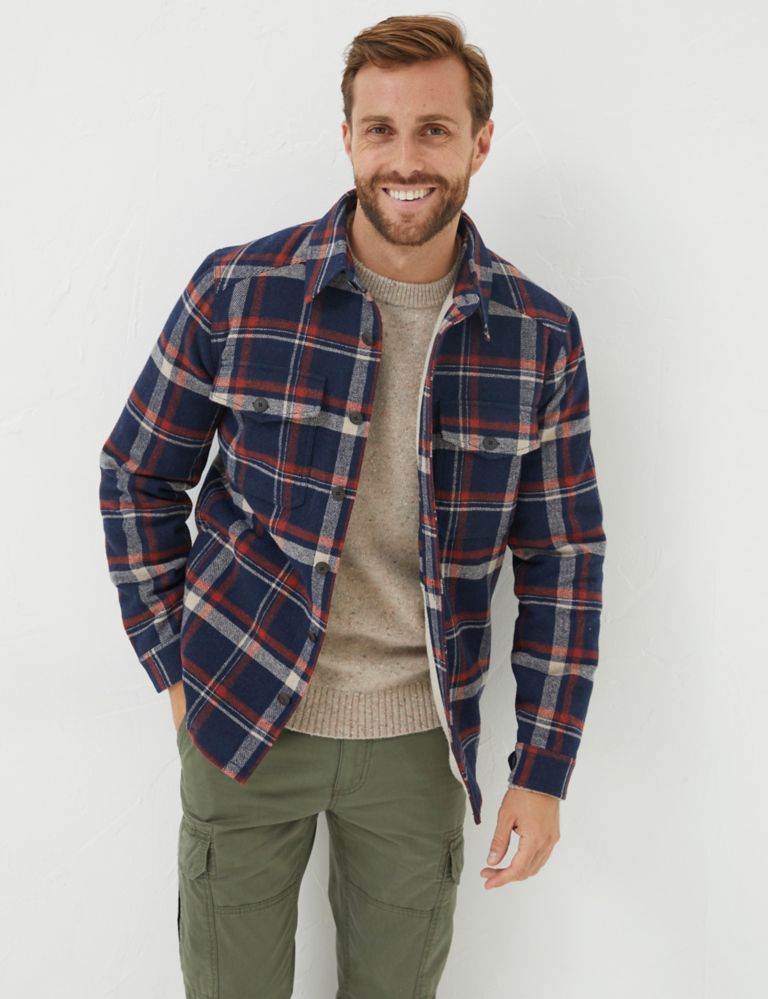 Wool Rich Check Overshirt 1 of 5