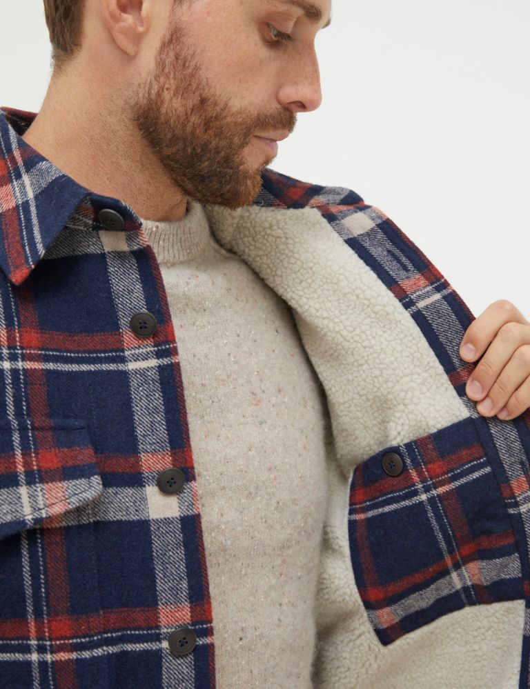 Wool Rich Check Overshirt 4 of 5