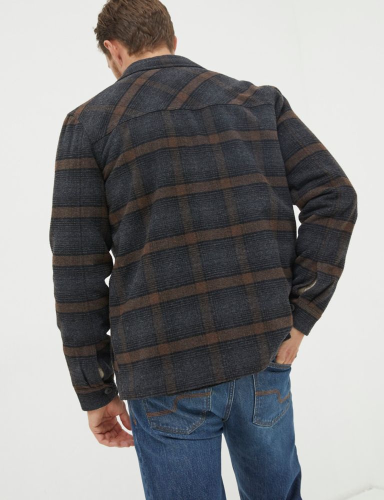 Wool Rich Check Overshirt 3 of 5