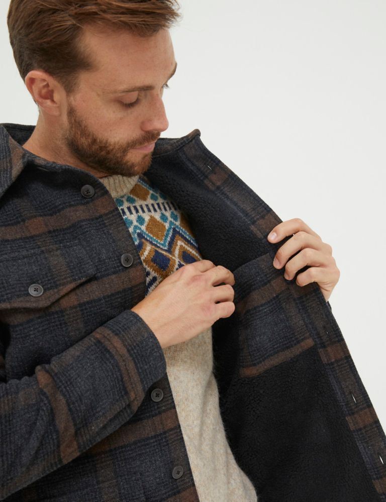 Wool Rich Check Overshirt 4 of 5