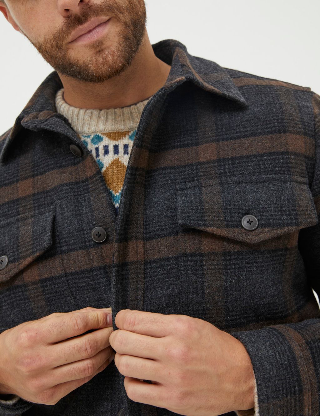 Wool Rich Check Overshirt 5 of 5