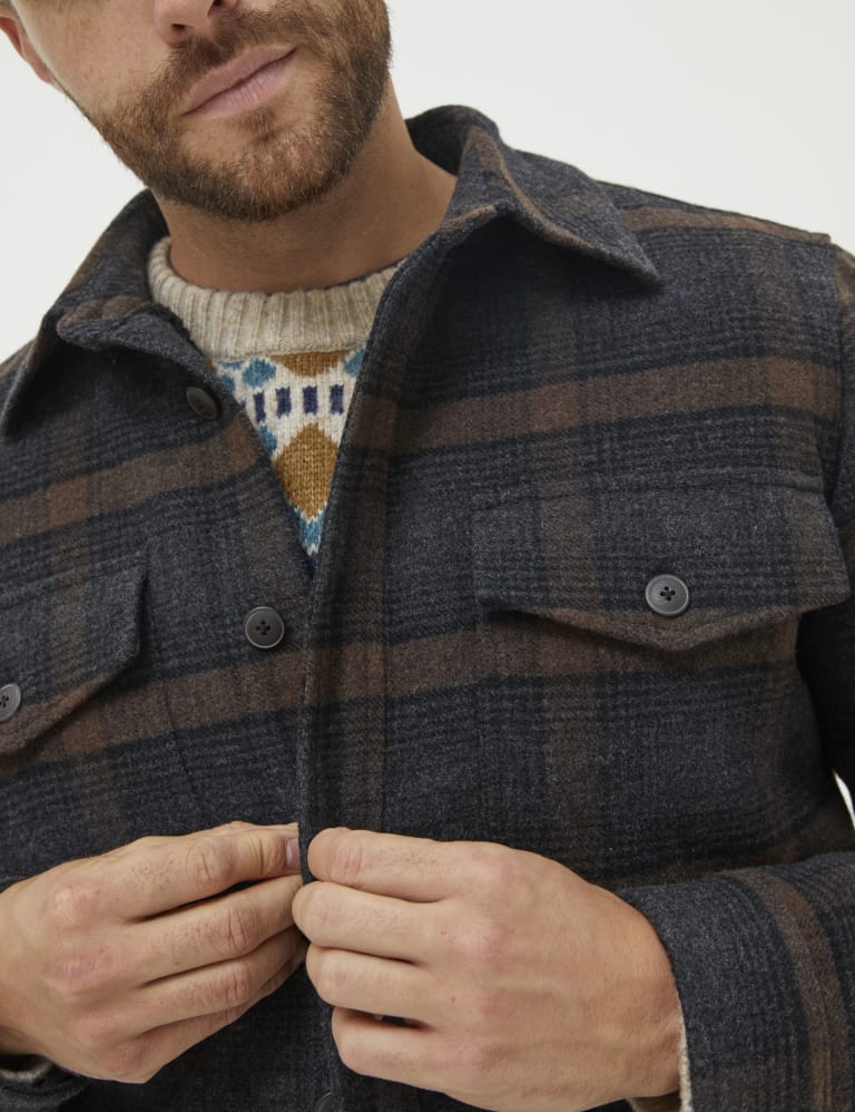 Wool Rich Check Overshirt FatFace M S