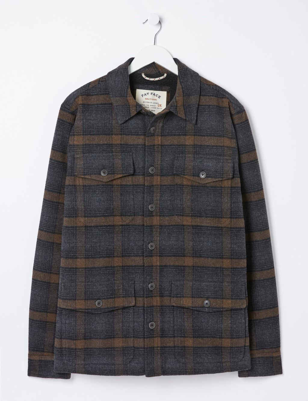 Wool Rich Check Overshirt 1 of 5