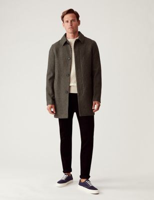 Mens Clothing Coats Long coats and winter coats Bellemere New York 100% Merino Wool Car Coat in Brown for Men 