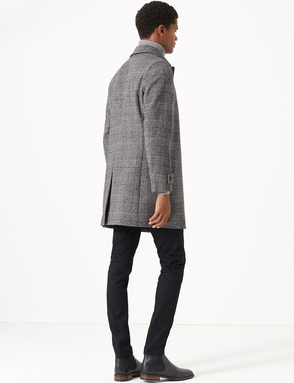 Wool Rich Checked Overcoat 5 of 6