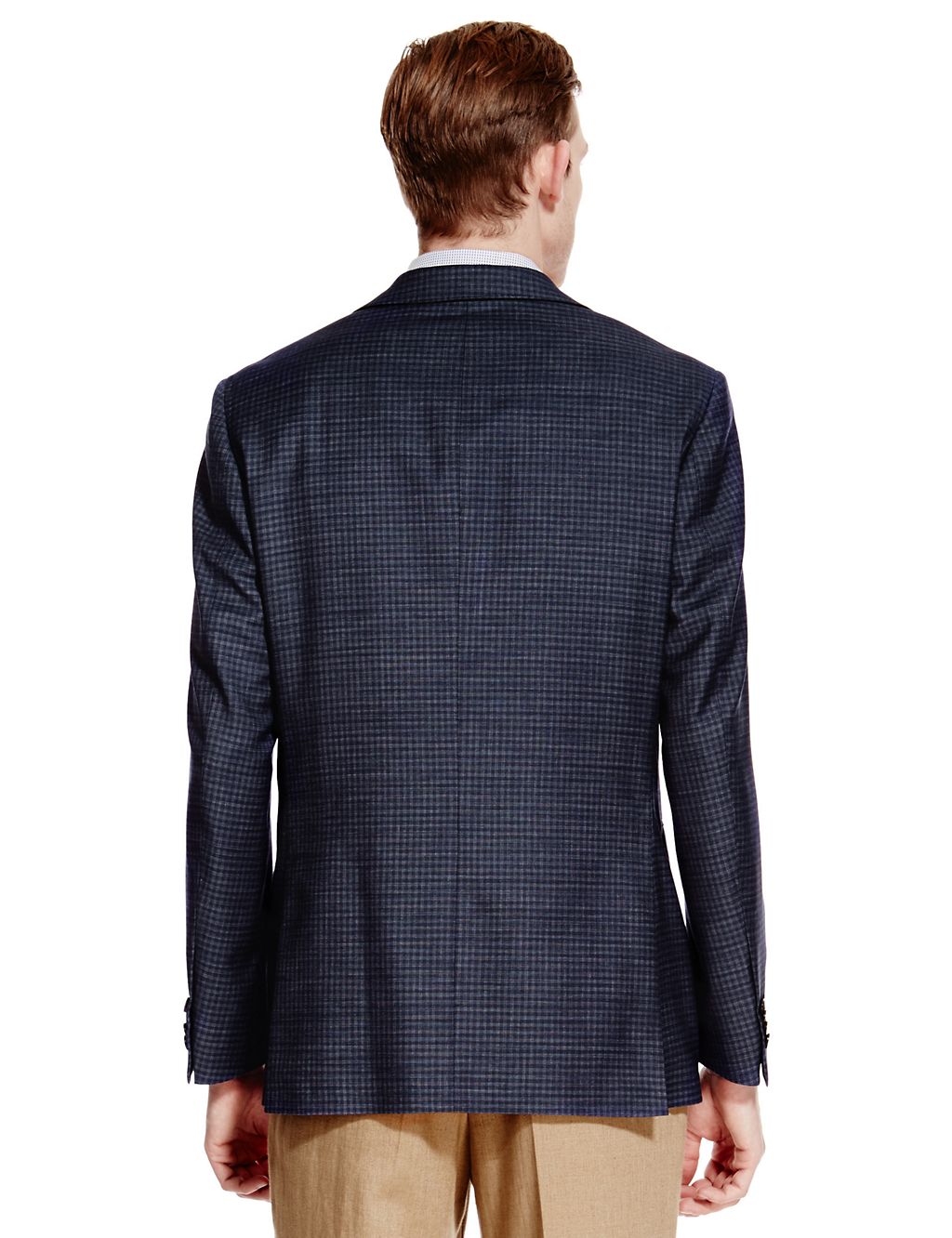 Wool Rich Checked Tailored Fit Jacket 4 of 6