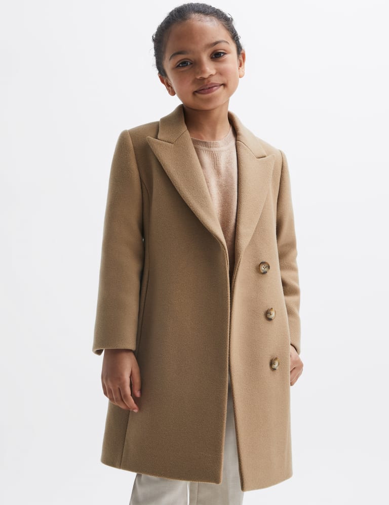 Girls long wool coat hotsell