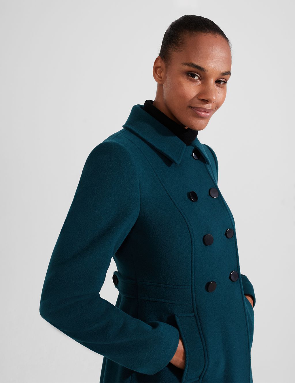 Wool Rich Collared Tailored Coat | HOBBS | M&S