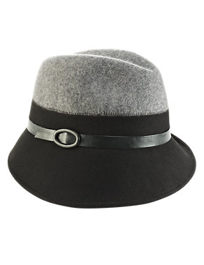 Wool Rich Contrast Trilby Hat Image 2 of 3