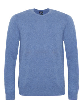 Wool Rich Crew Neck Jumper with Cashmere Image 2 of 4