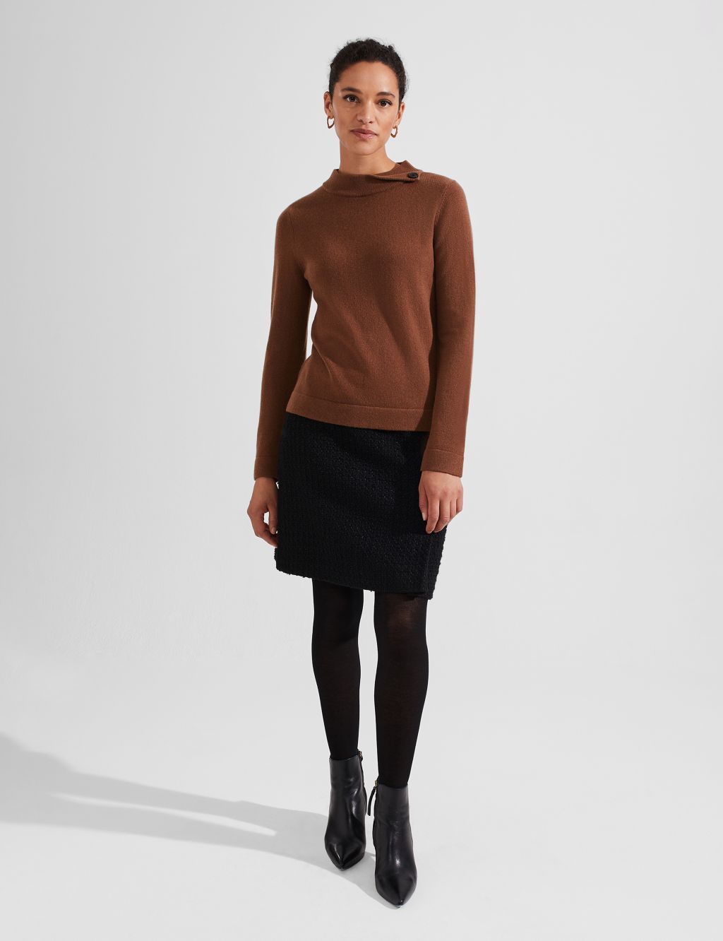 Wool Rich Crew Neck Jumper with Cashmere 2 of 7