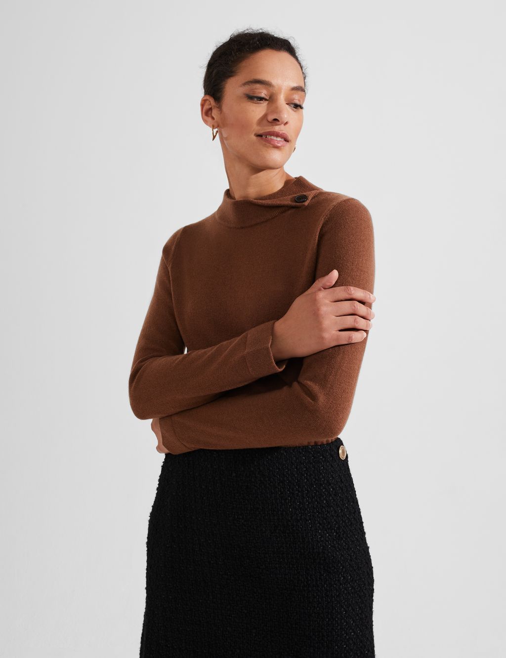 Wool Rich Crew Neck Jumper with Cashmere 7 of 7