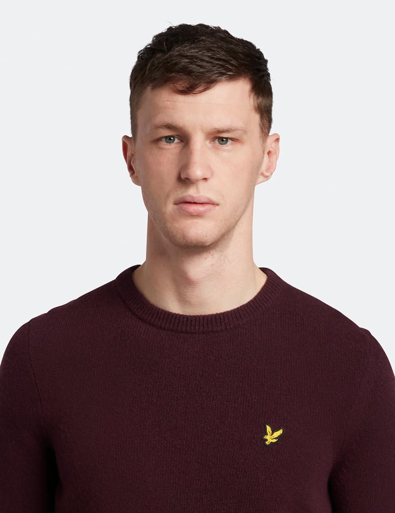 Burgundy lyle and scott jumper online