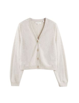 Wool Rich Cropped Cardigan with Cashmere Image 2 of 5