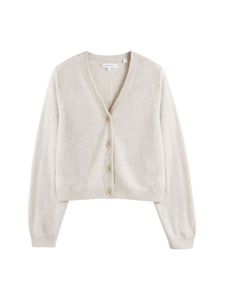 Wool Rich Cropped Cardigan with Cashmere 2 of 5