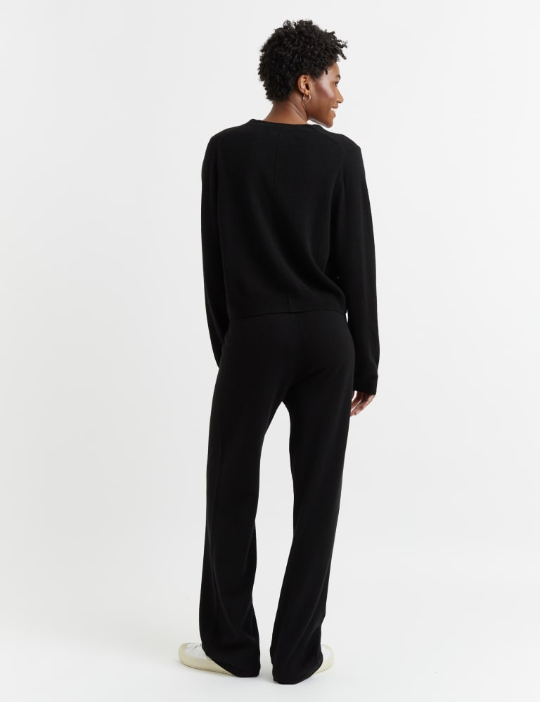 Wool Rich Cropped Cardigan with Cashmere