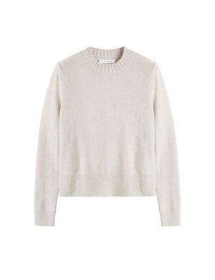 Wool Rich Cropped Jumper with Cashmere Image 2 of 4