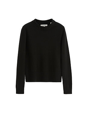 Wool Rich Cropped Jumper with Cashmere Image 2 of 3
