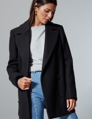 m&s mens peacoat