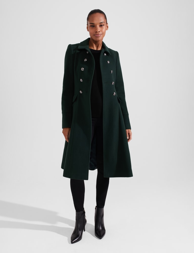 Wool Rich Double Breasted Tailored Coat