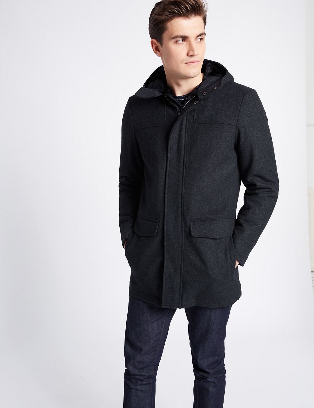Wool Rich Duffle Coat 2 of 6