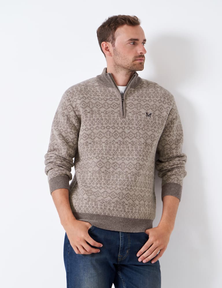 Fair isle quarter zip shop
