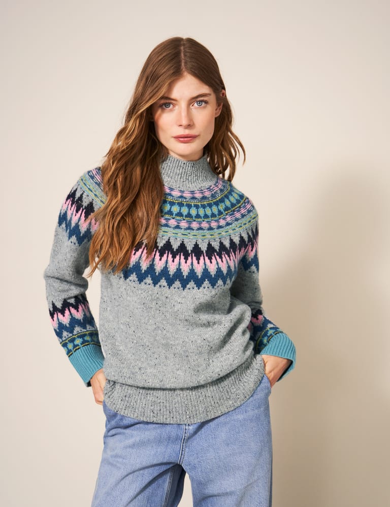 Wool Rich Fair Isle White Stuff M S