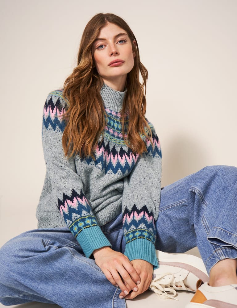 Wool Rich Fair Isle White Stuff M S