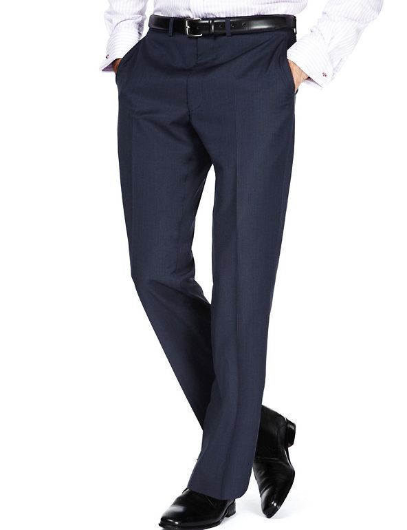 Wool Rich Flat Front Trousers Image 1 of 1