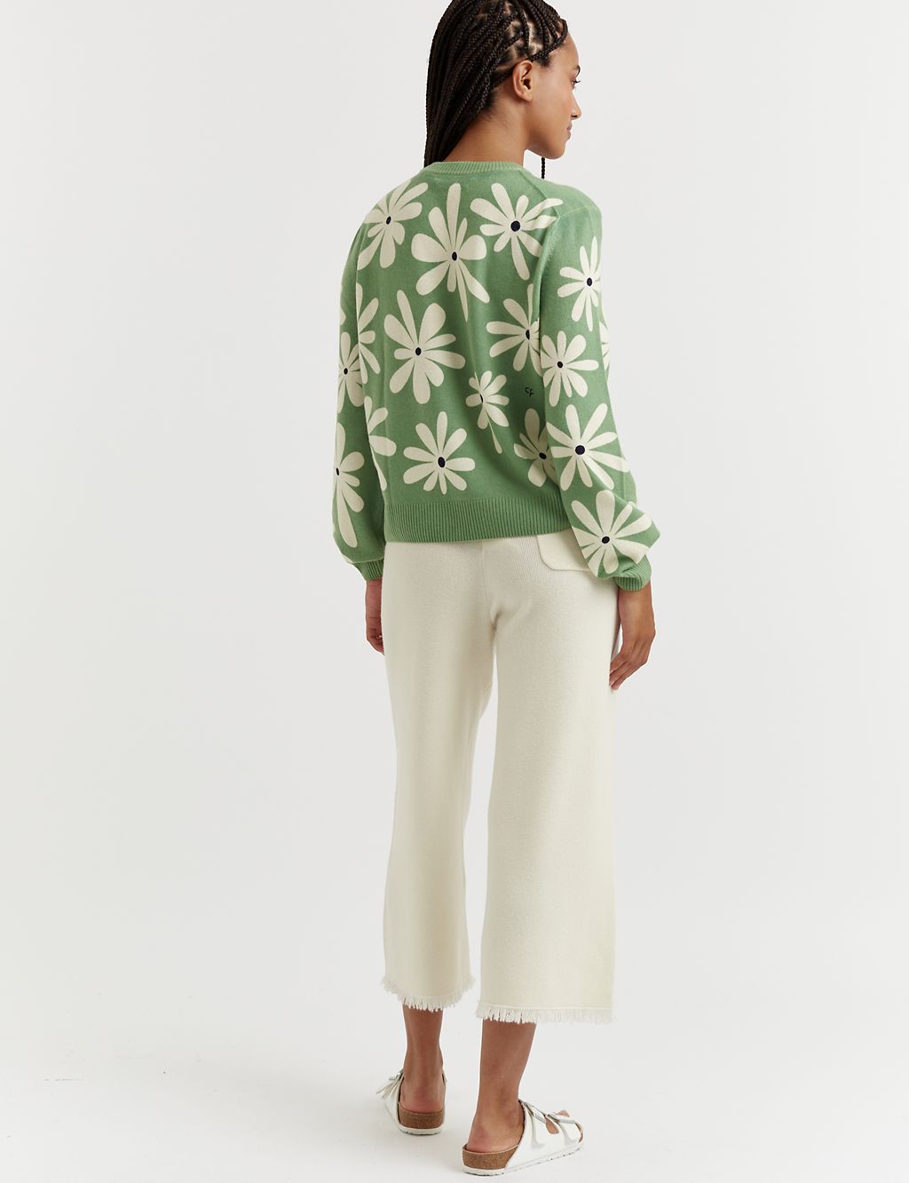 Wool Rich Floral Sweatshirt with Cashmere 2 of 3