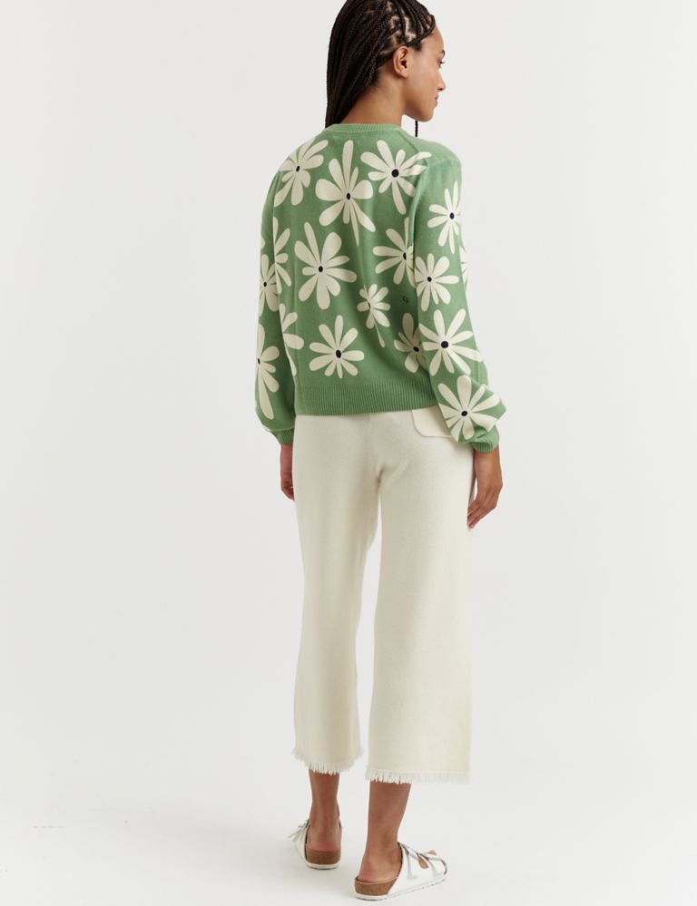 Wool Rich Floral Sweatshirt with Cashmere 3 of 3