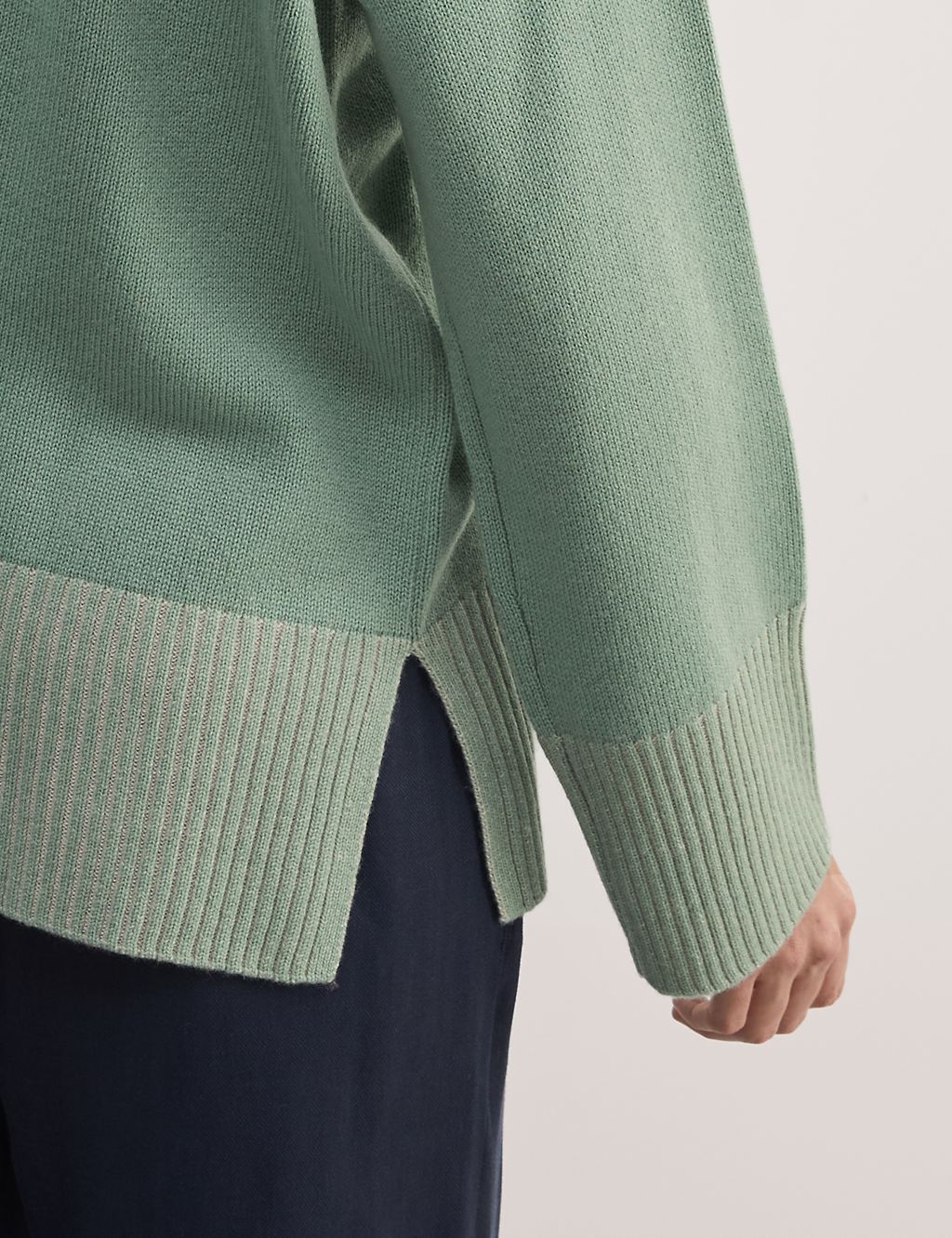 Wool Rich Funnel Neck Jumper with Cashmere 4 of 8