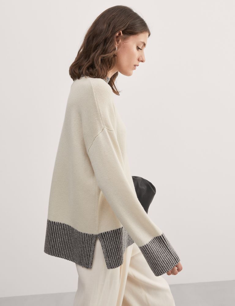 Wool Rich Funnel Neck Jumper with Cashmere 3 of 7